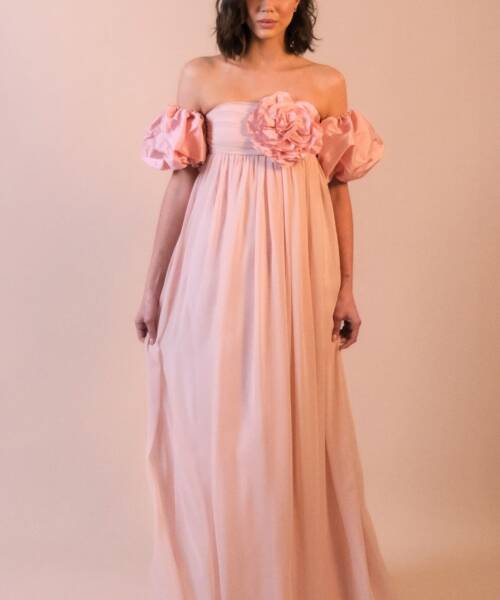 vestido fluido rose